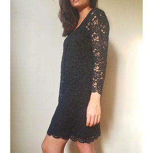 Diane Von Furstenberg Black Lace Dress